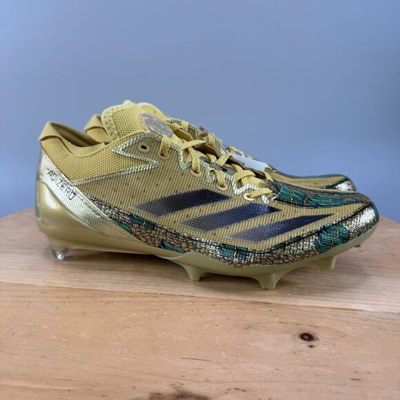 Sz 9.5 Men - Adidas Adizero Electric Scrooge McDuck Gold Football
